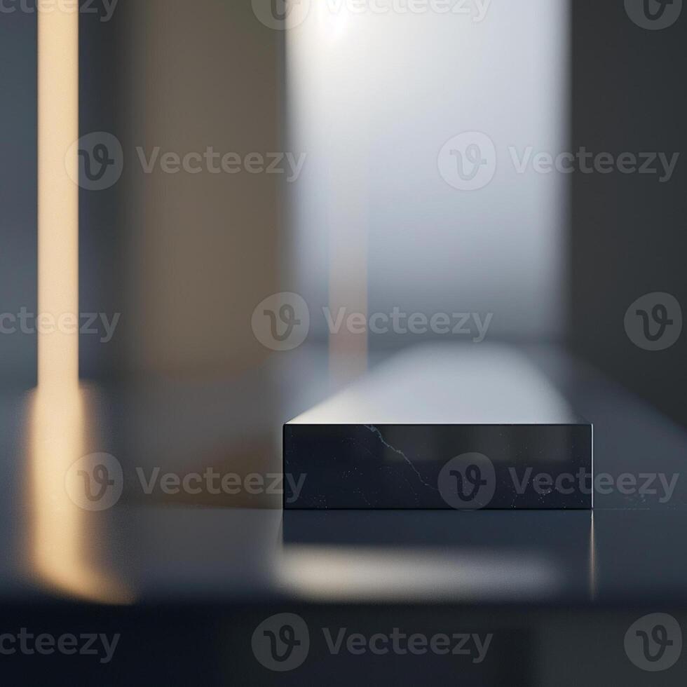 A black box sitting on a table in a room photo