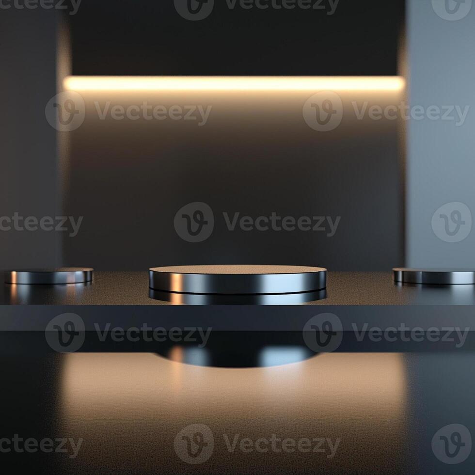 A modern kitchen with a stove top and two burners photo