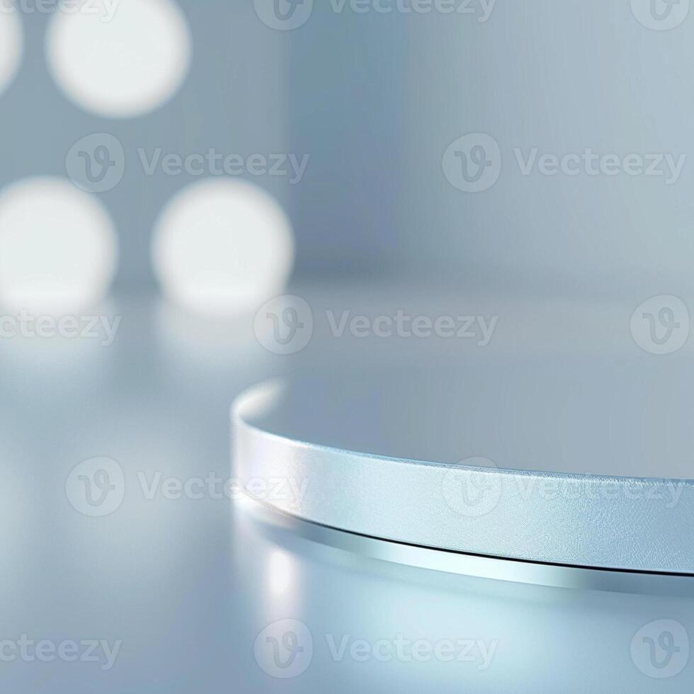 A white circular object on a table photo