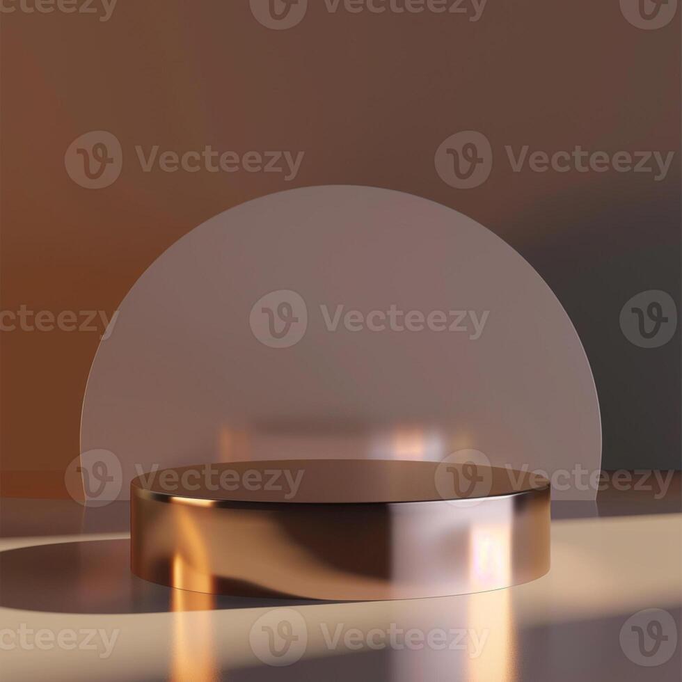 A round table with a light shining on it photo