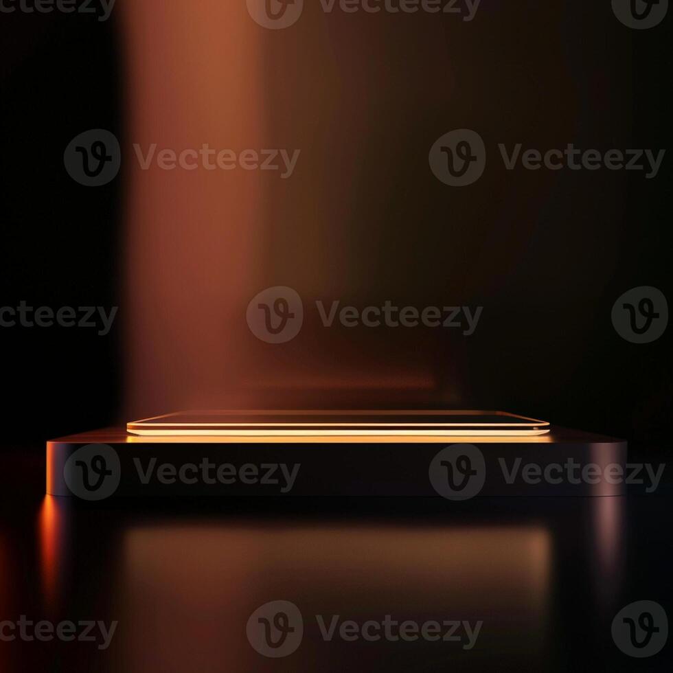 A smartphone with a glowing light on it photo