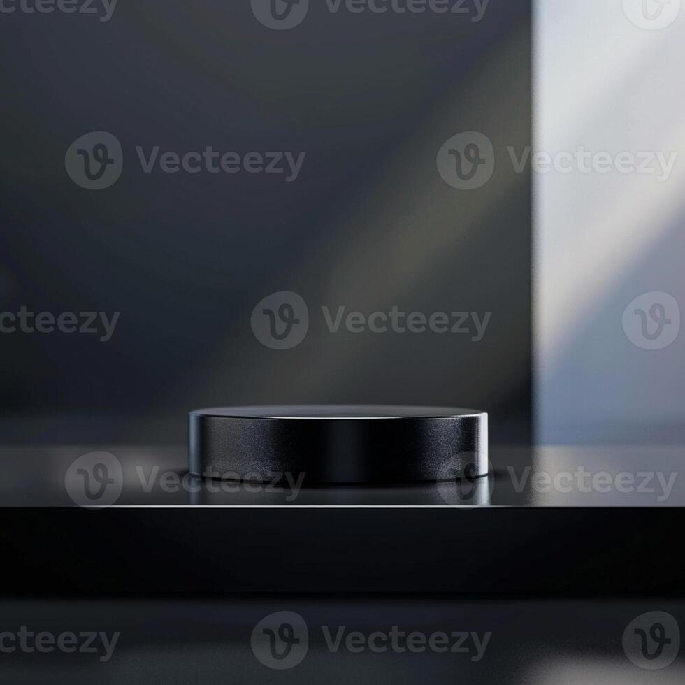 A black object on top of a table photo