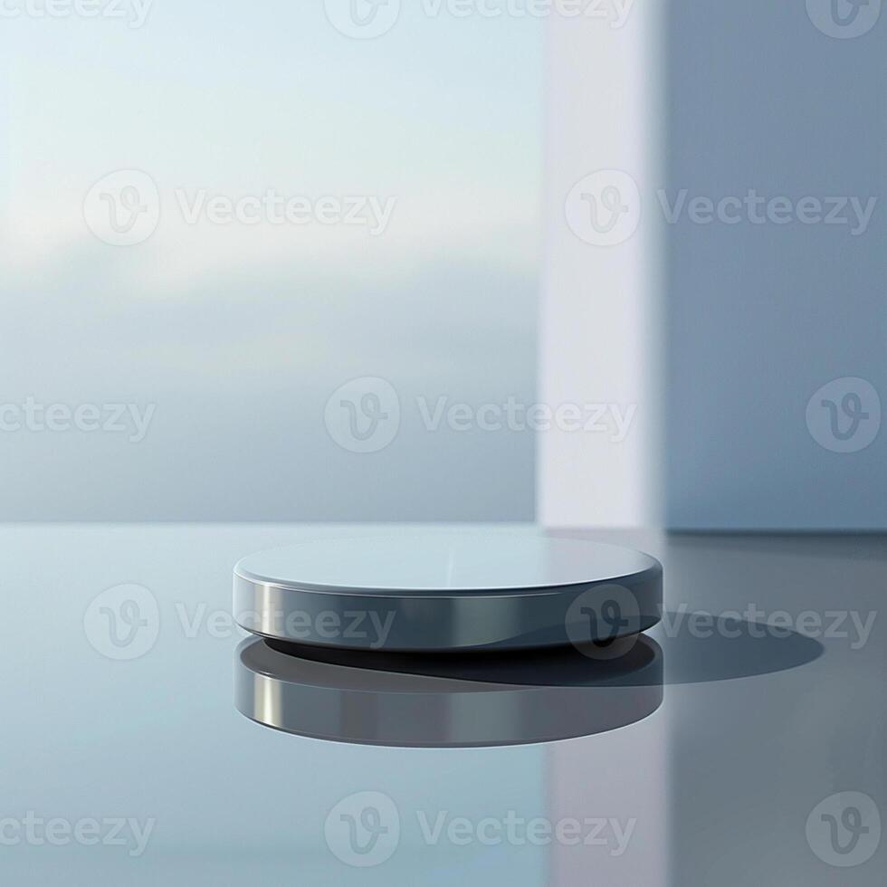 A small round object sitting on a table photo