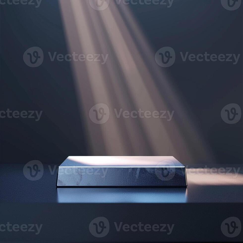 A white box with light shining from the top photo