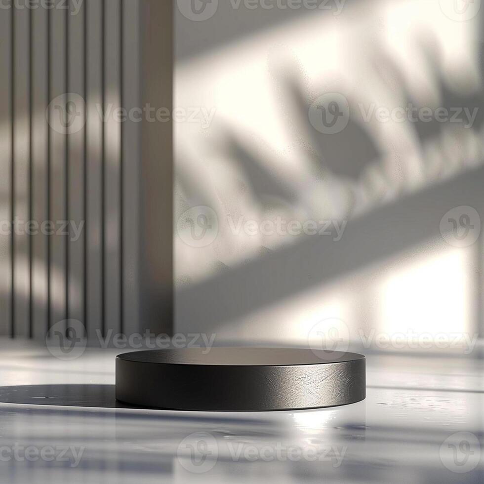 A black round object sitting on a table photo