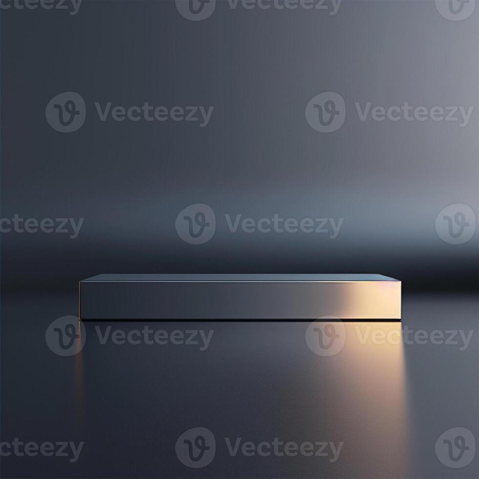 A silver rectangular box sitting on a table photo