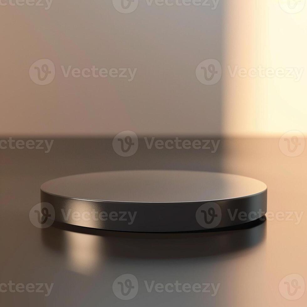 A black round object on a table photo