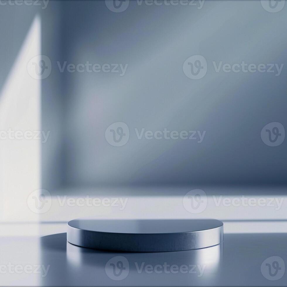 A white round object sitting on a table in front of a window photo