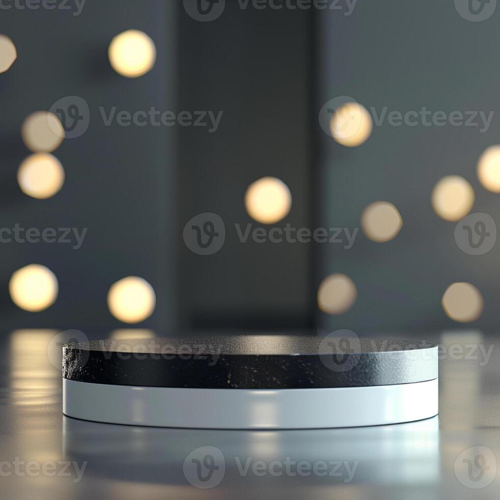 A black and white object sitting on a table photo