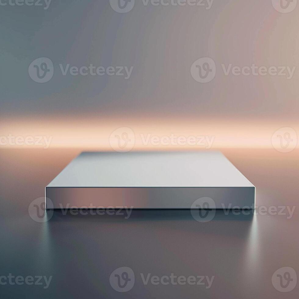 An empty white box sitting on a table photo