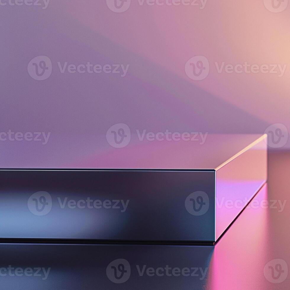 A shiny metal box sitting on a table photo