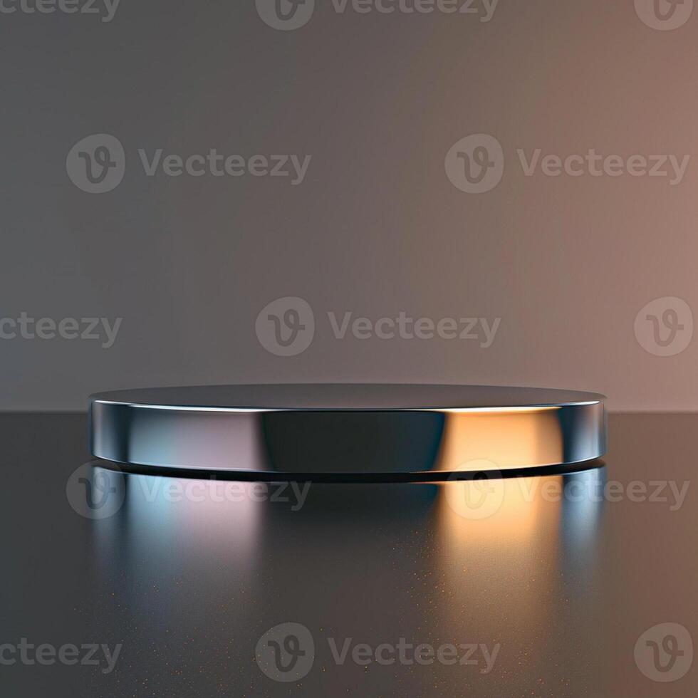 A round table with a black background photo