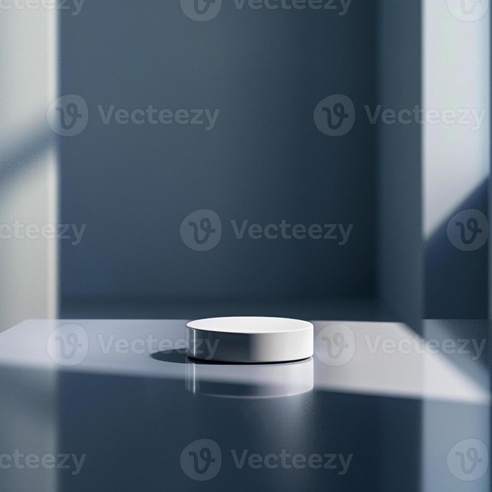 A white object sitting on a table in front of a window photo