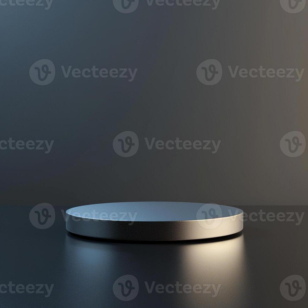 A round table with a light on top photo
