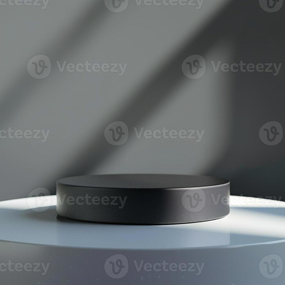 A black object on top of a white table photo