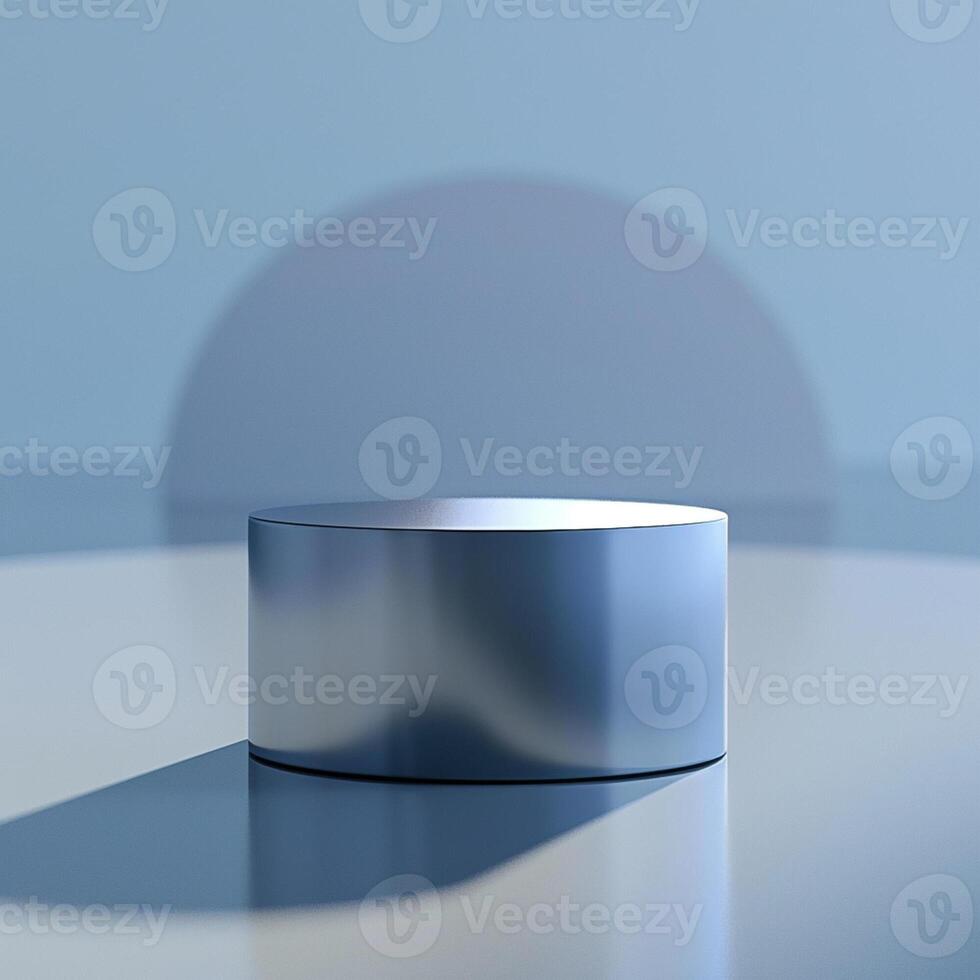 A metal cylinder sitting on a table photo