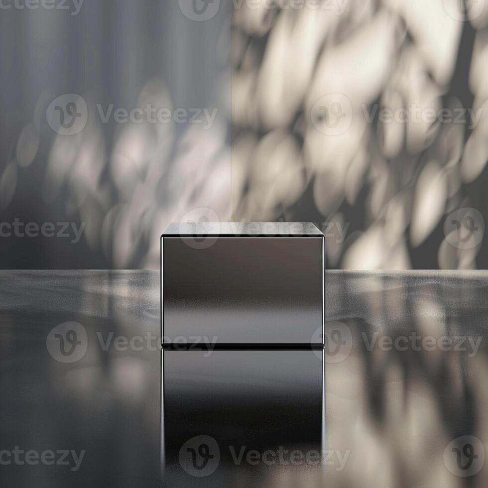 A square box sitting on a table photo
