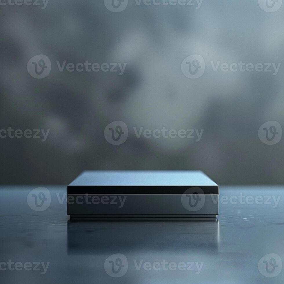 A black box sitting on top of a table photo