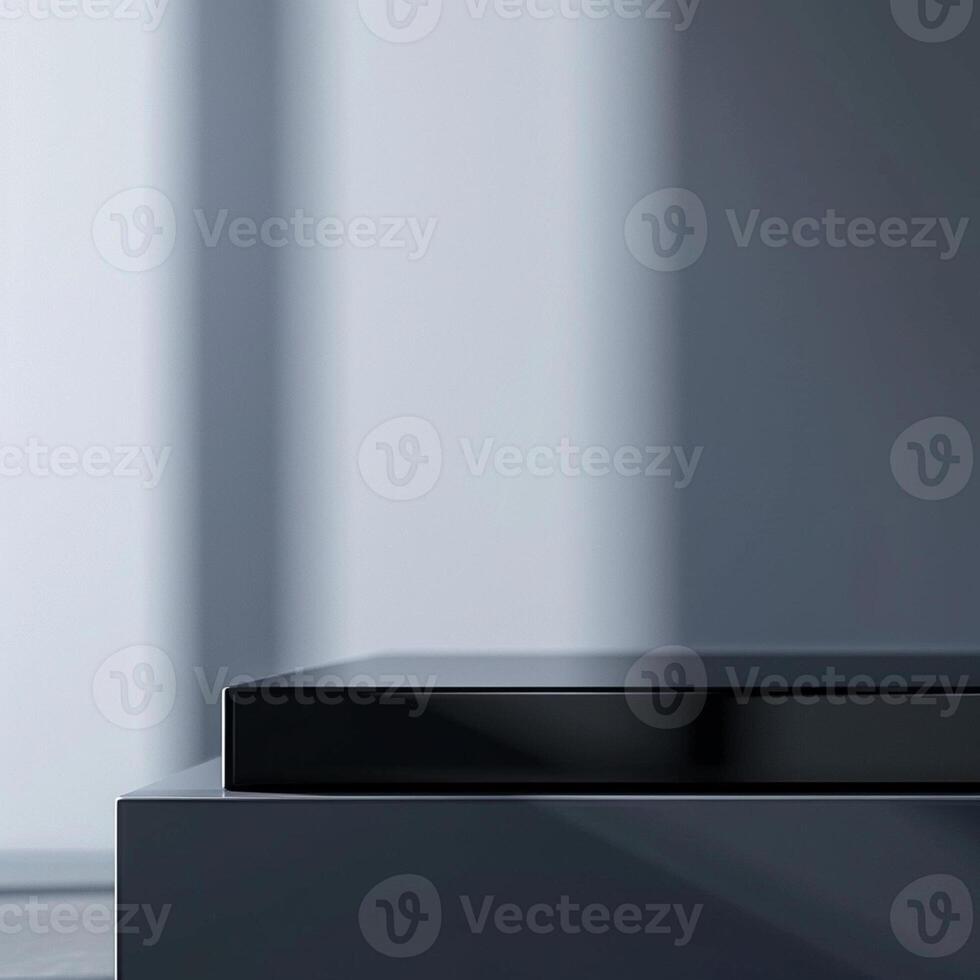 A black box sitting on top of a table photo