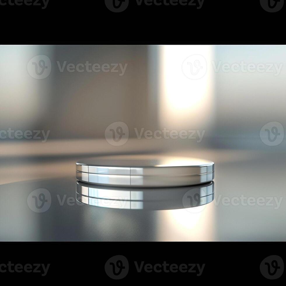 A close up of a ring on a table photo