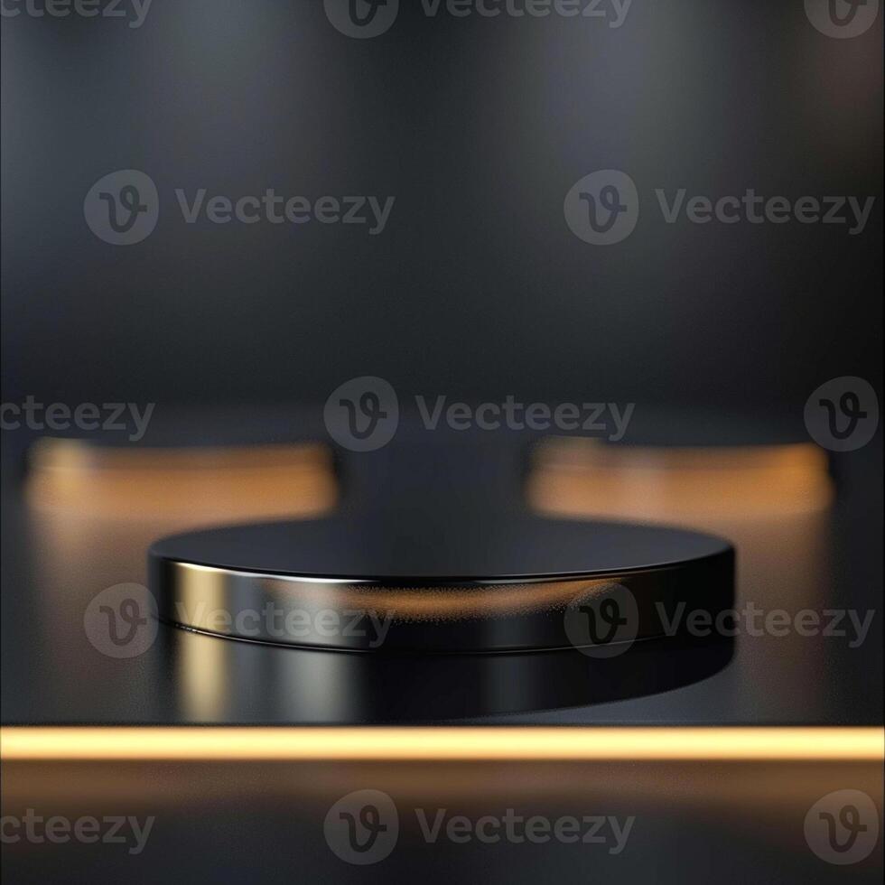 A black and gold burner on a dark background photo