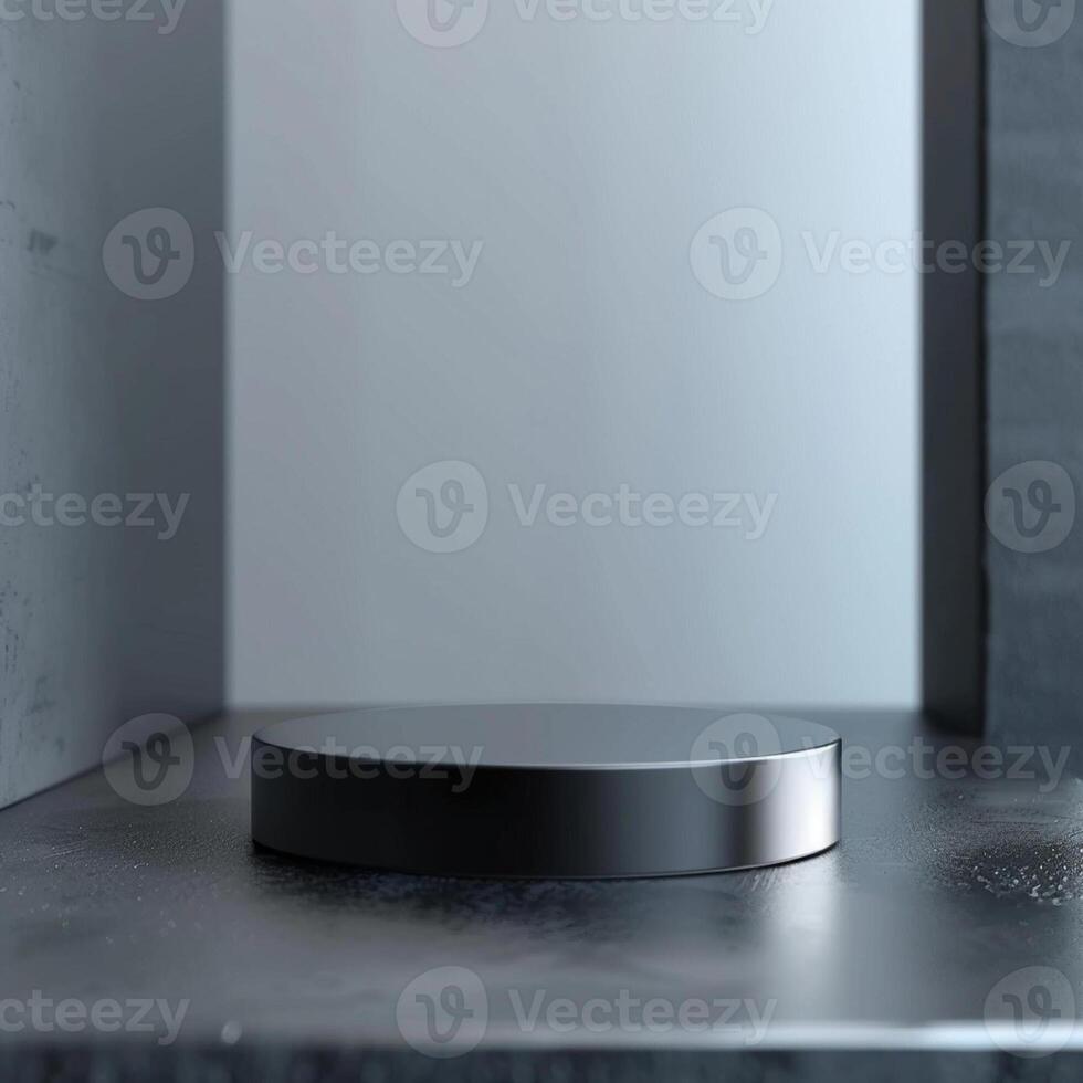 A black round object sitting on a table photo
