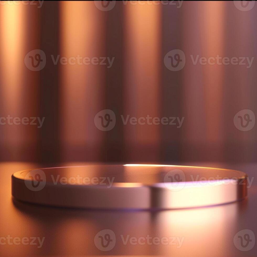 A round table with a shiny surface photo