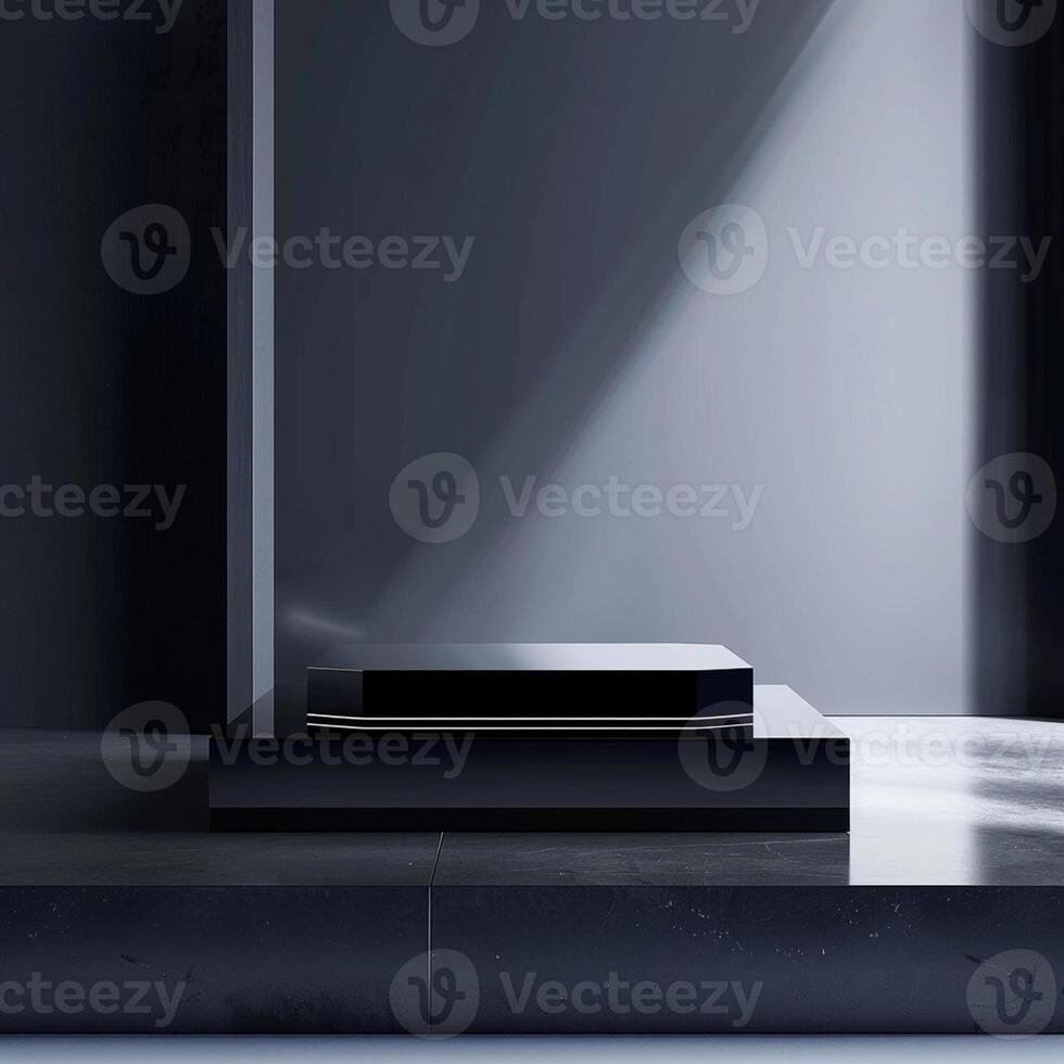 A black box sitting on a table in a room photo