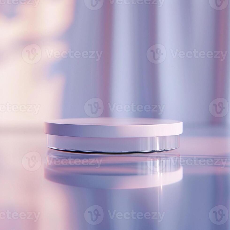 A white circular object sitting on a table photo