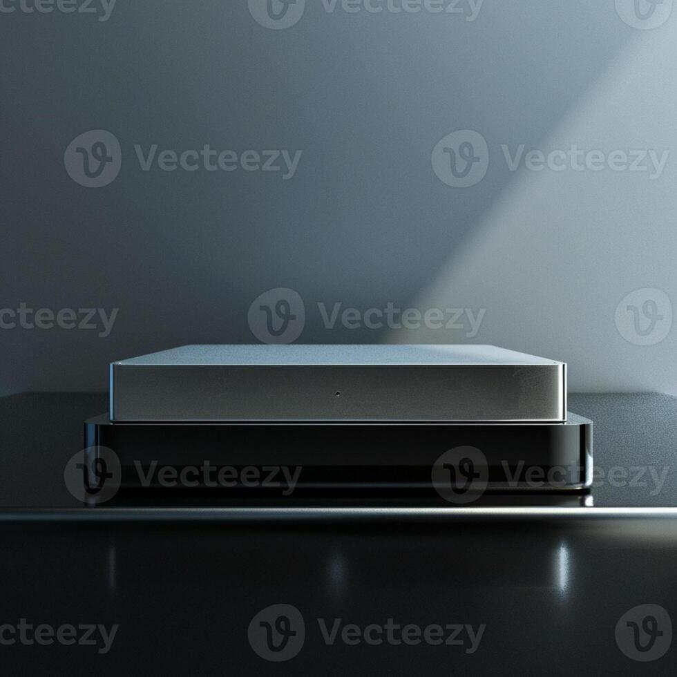 A white box sitting on top of a table photo
