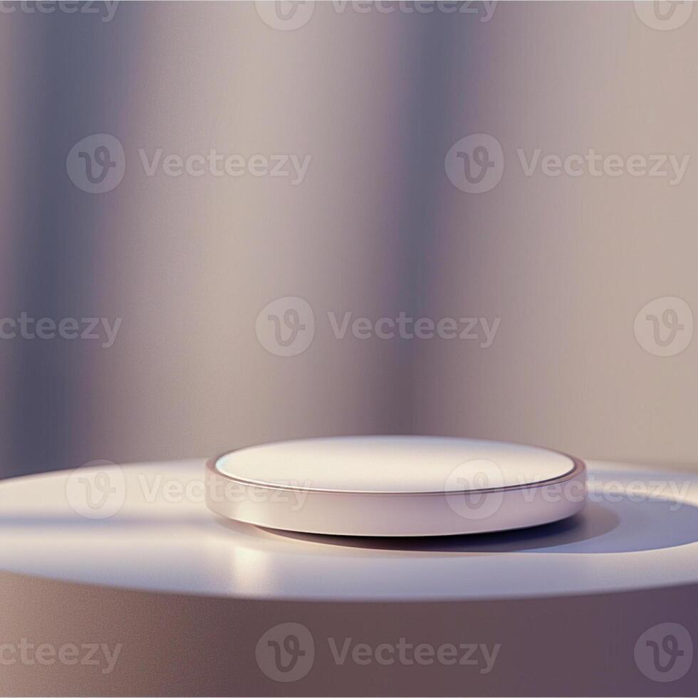 A white circular object on top of a table photo