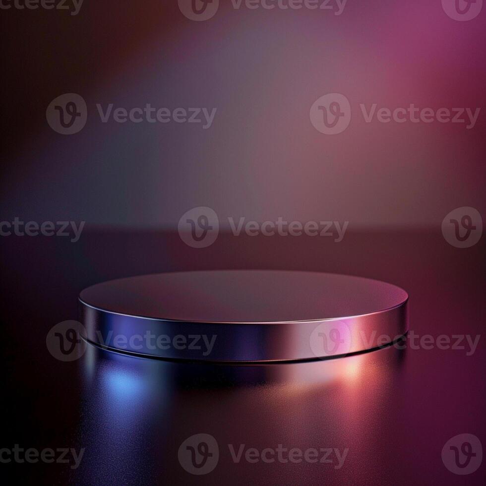 A round table with a black background photo
