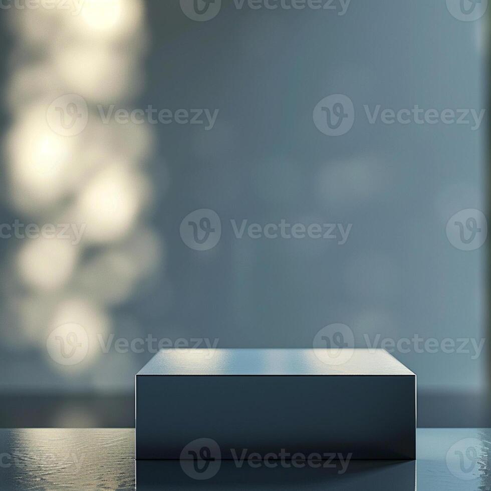An empty box sitting on a table in front of a window photo