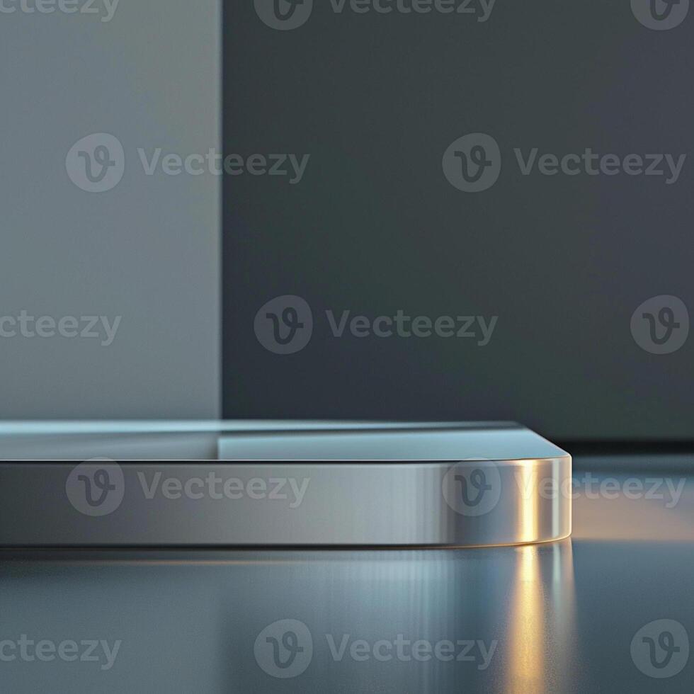 A silver object sitting on a table photo