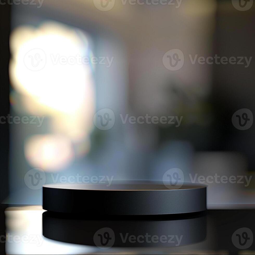 A black object sitting on a table photo