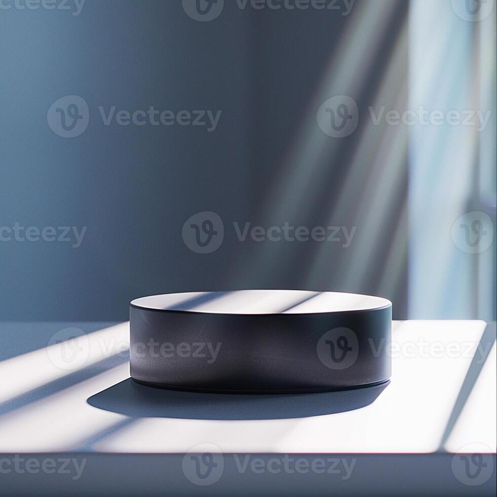 A black object sitting on a table photo