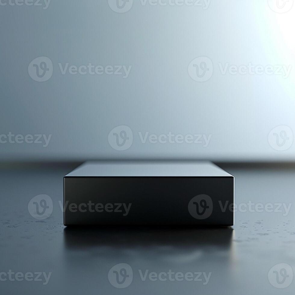 A black box sitting on a table photo