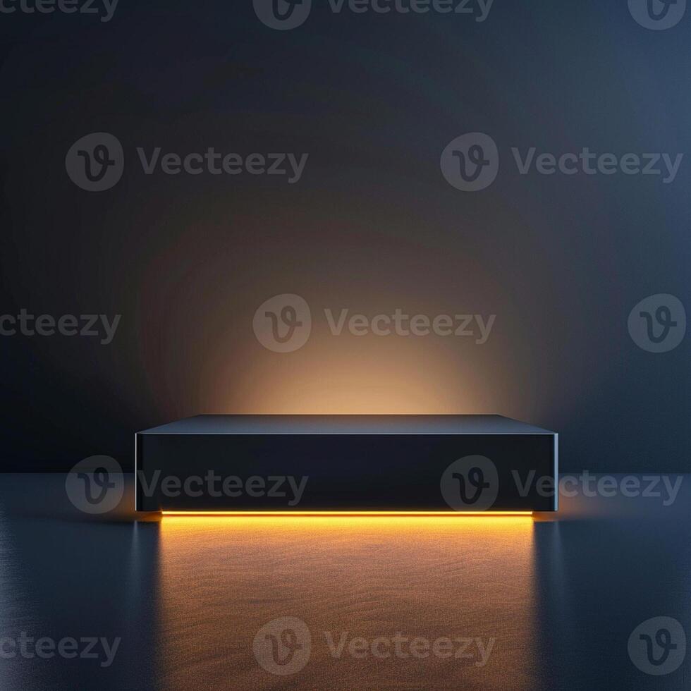 An empty box with a light on it photo