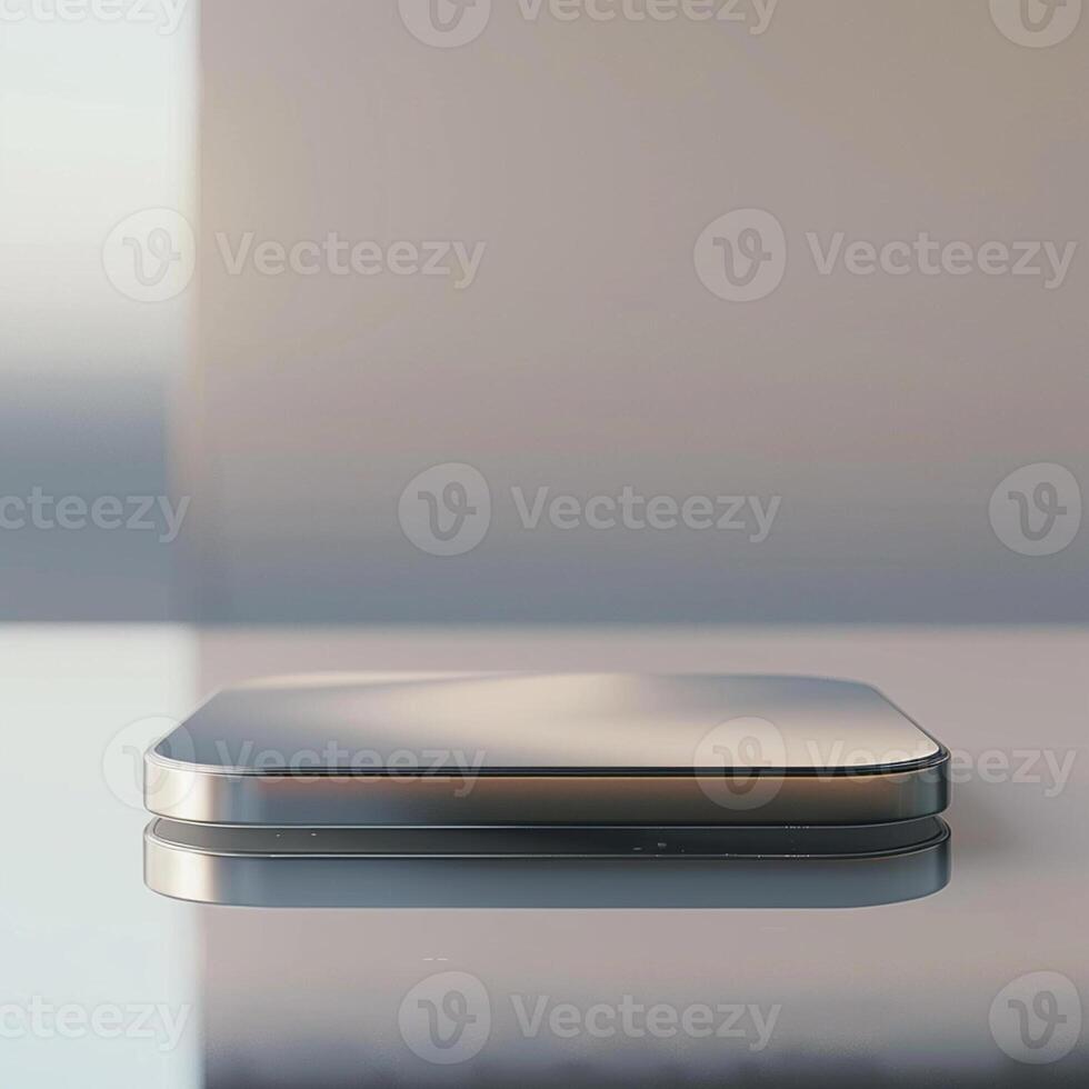 A square shaped device sitting on a table photo