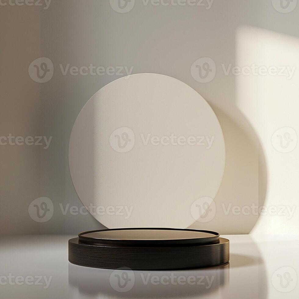 A white circular object on a table photo