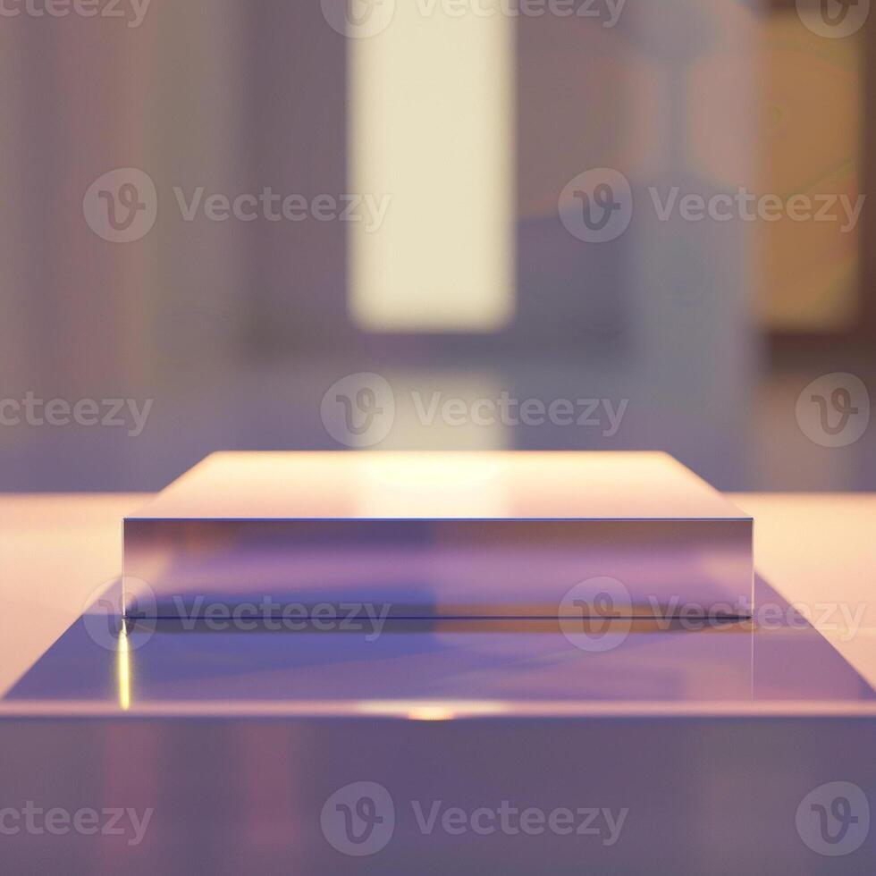 Beautiful Of 3d Realistic Of Empty podium mockup stage realistic for Product Showcase photo