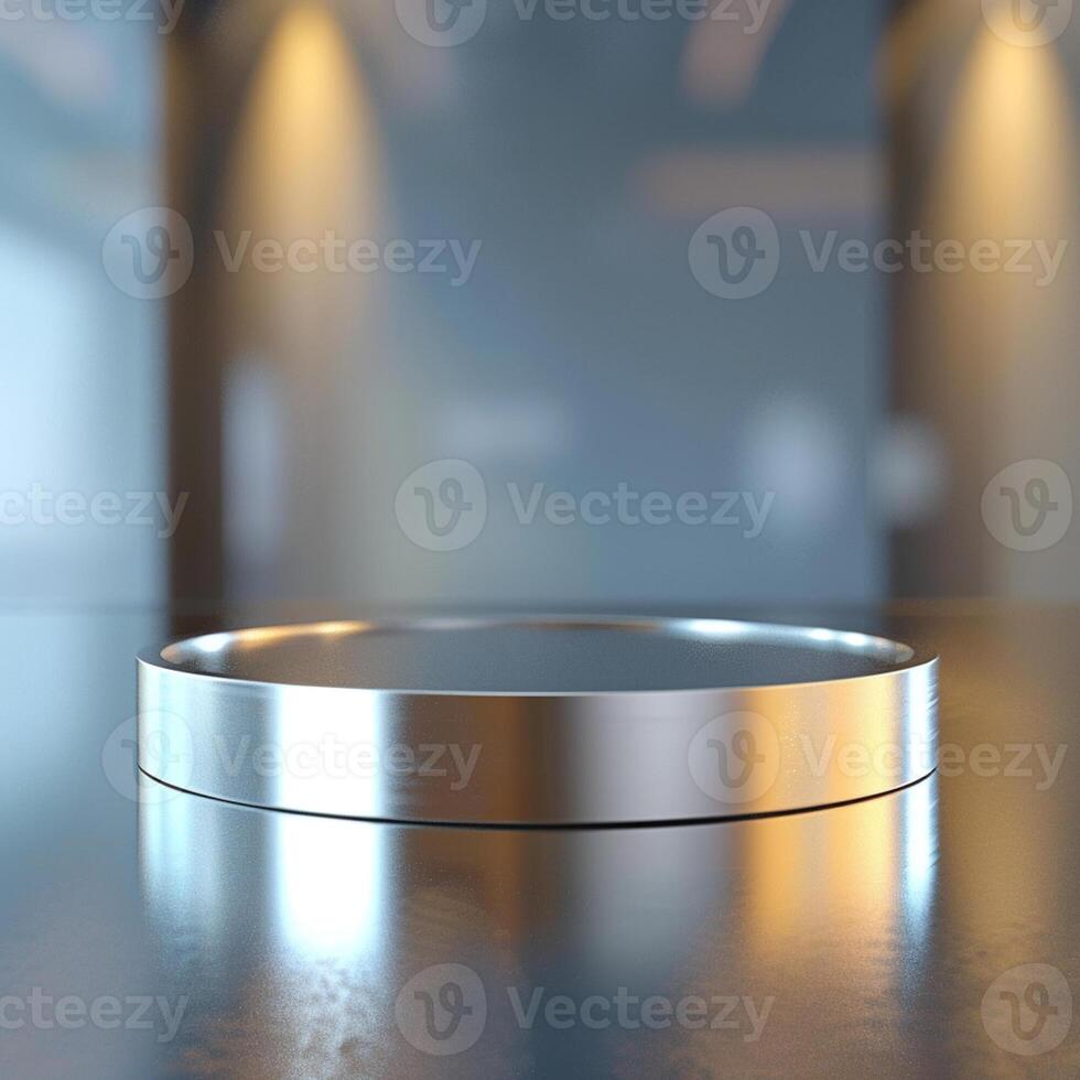 Beautiful Of 3d Realistic Of Empty podium mockup stage realistic for Product Showcase photo
