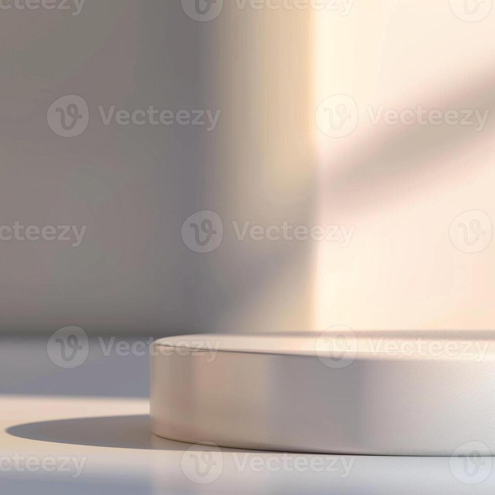 A white round object sitting on a table photo
