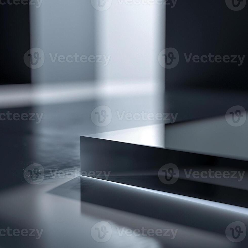 A black and white photo of a glass table