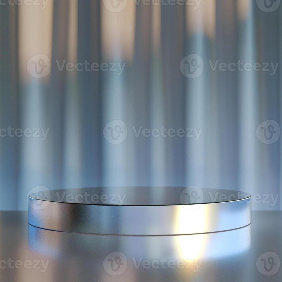 A podium with a light shining on it photo
