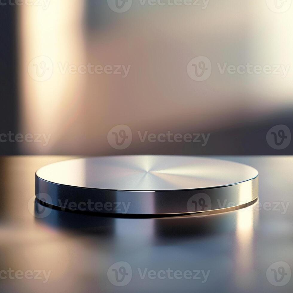 Beautiful Of 3d Realistic Of Empty podium mockup stage realistic for Product Showcase photo