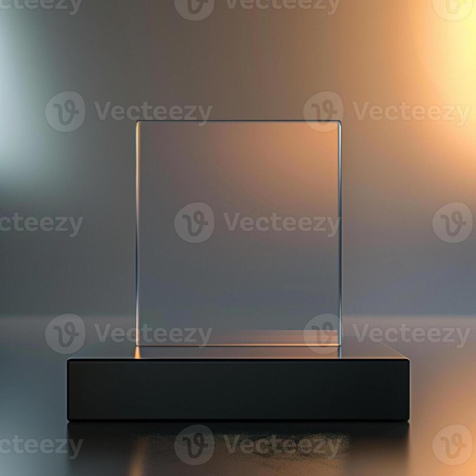 Beautiful Of 3d Realistic Of Empty podium mockup stage realistic for Product Showcase photo