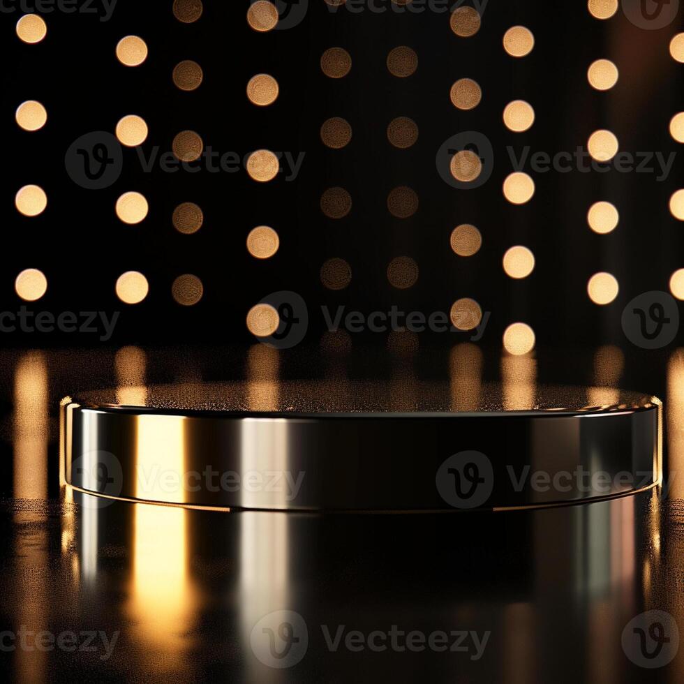 Beautiful Of 3d Realistic Of Empty podium mockup stage realistic for Product Showcase photo