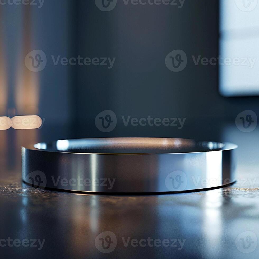 A ring sitting on a table in front of a window photo
