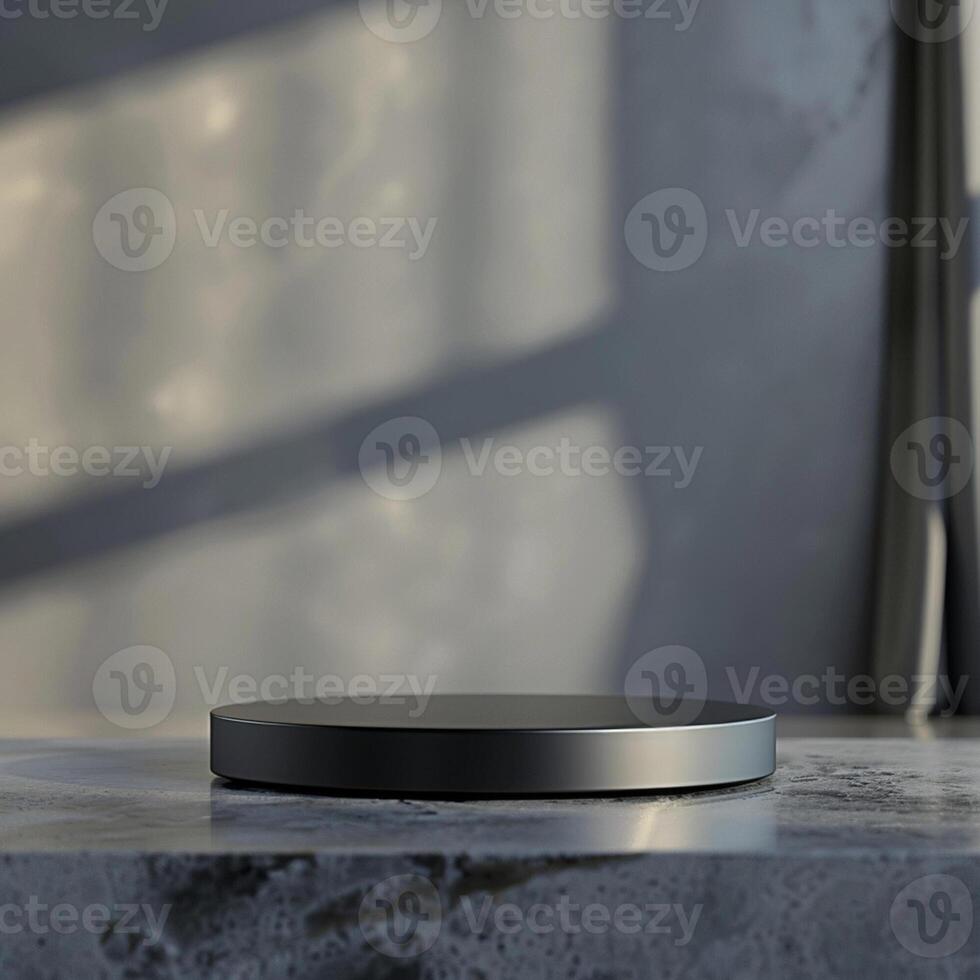 Beautiful Of 3d Realistic Of Empty podium mockup stage realistic for Product Showcase photo